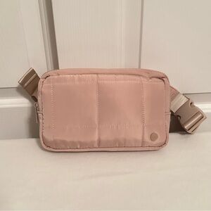 Quilted Tan Belt Bag